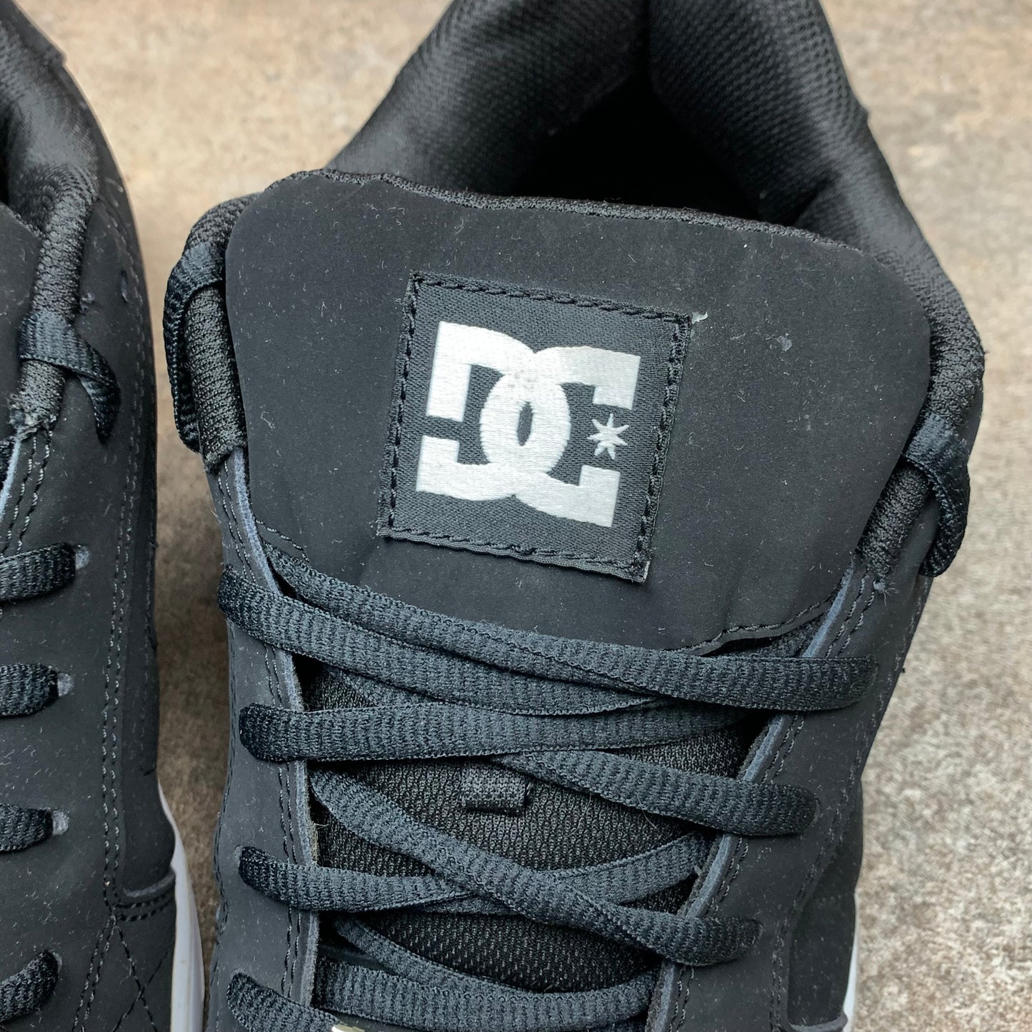 DC Shoes black white grunge trainers