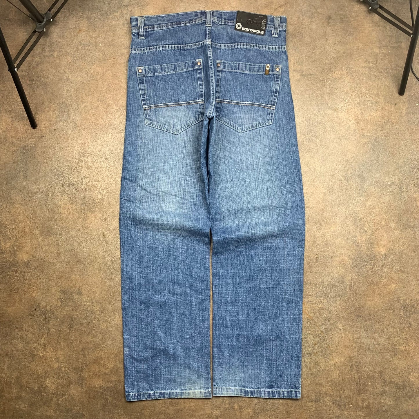 Southpole 00s baggy brown tab jeans