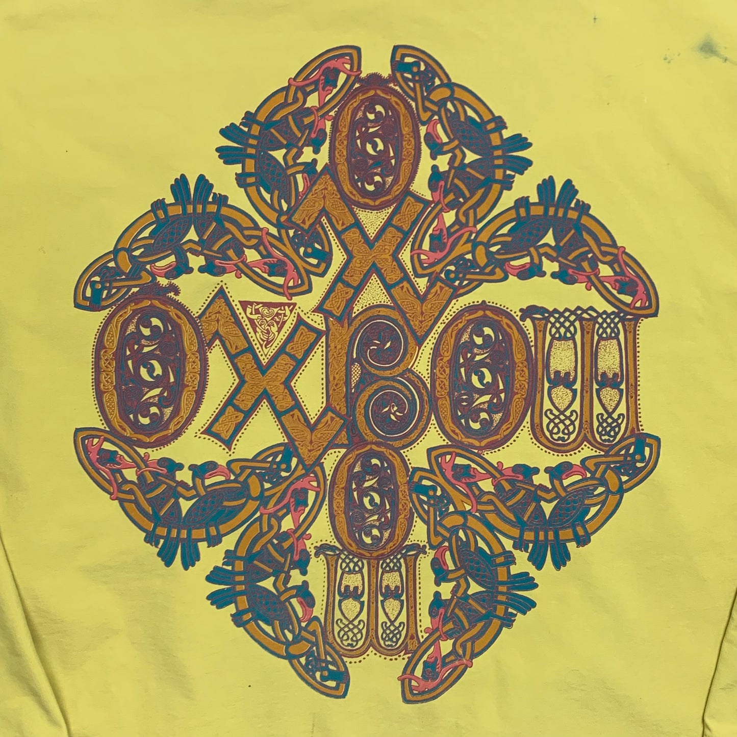 Oxbow 90s yellow graphic boxy zip jacket