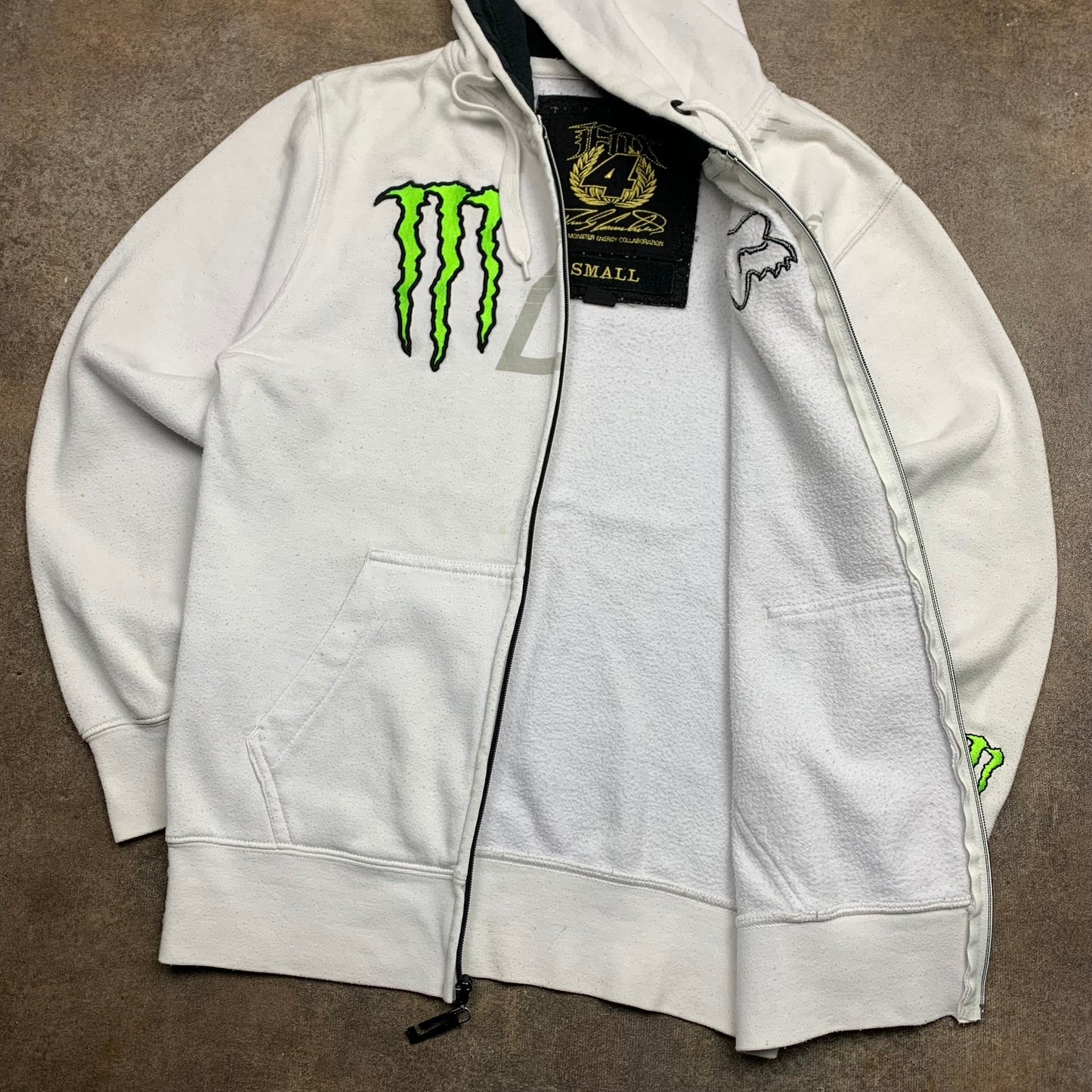 Fox Racing Monster Energy 00s graphic grunge hoodie