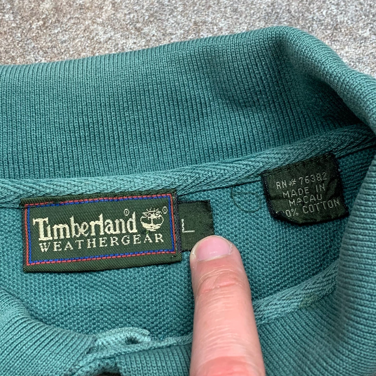 Timberland 00s weathergear blue green polo shirts bundle