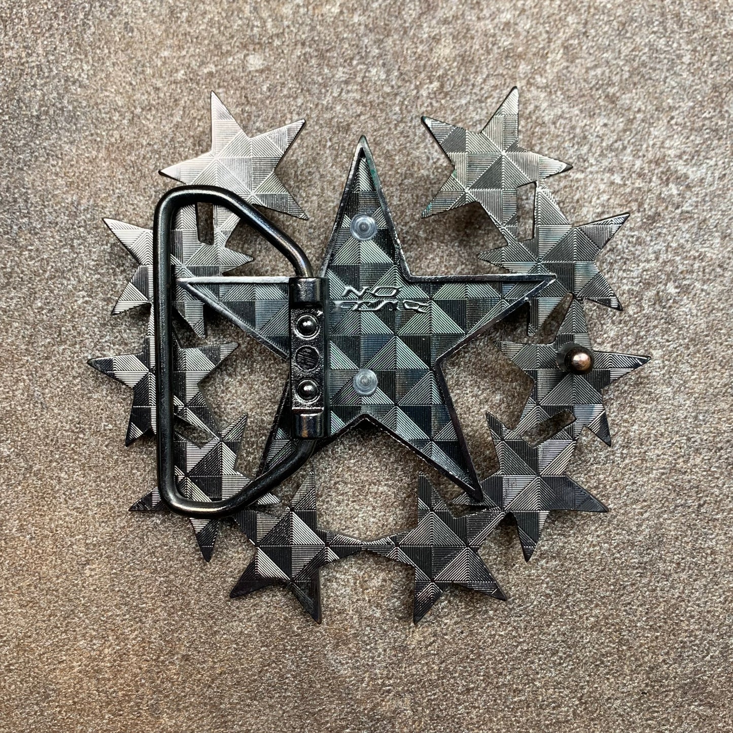 No Fear 00s grunge stars belt buckle