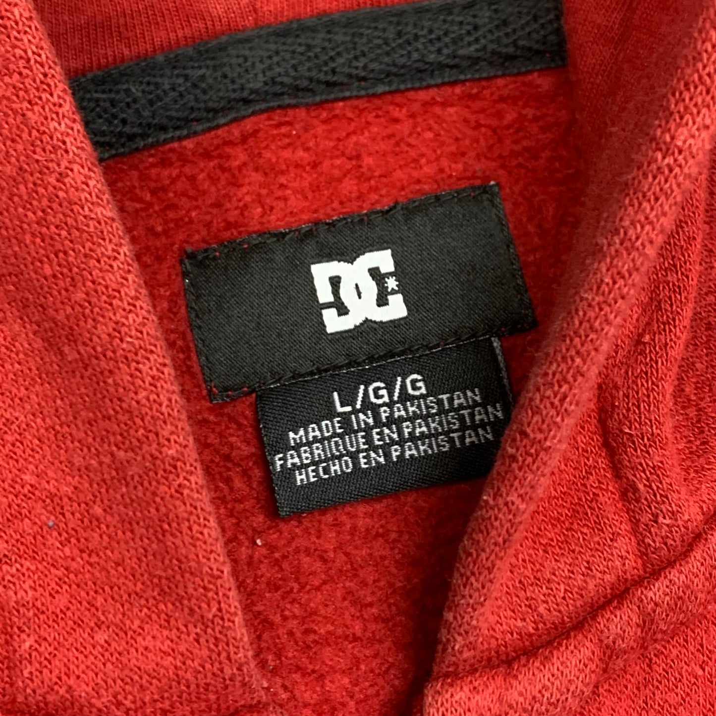 DC Shoes 00s red graphic zip hoodie