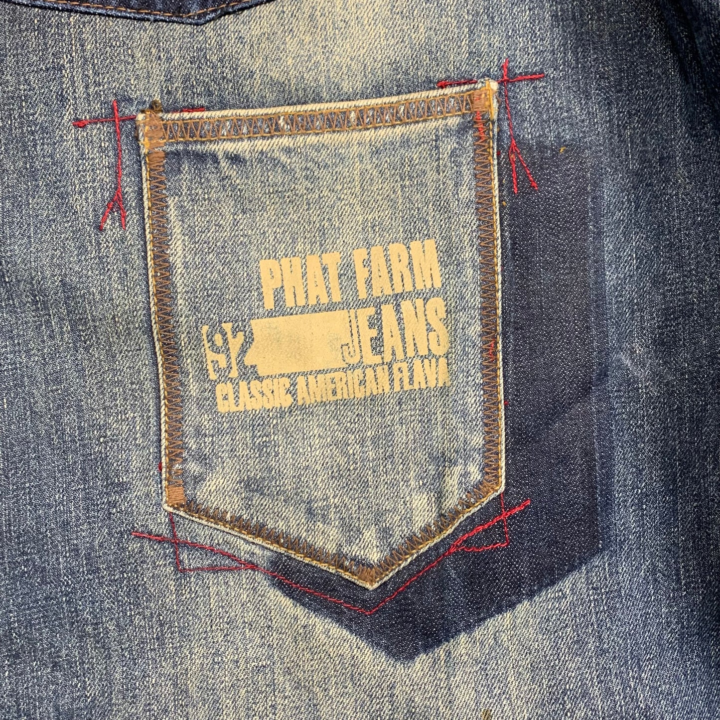 Phat Farm 00s baggy multipocket graphic jeans