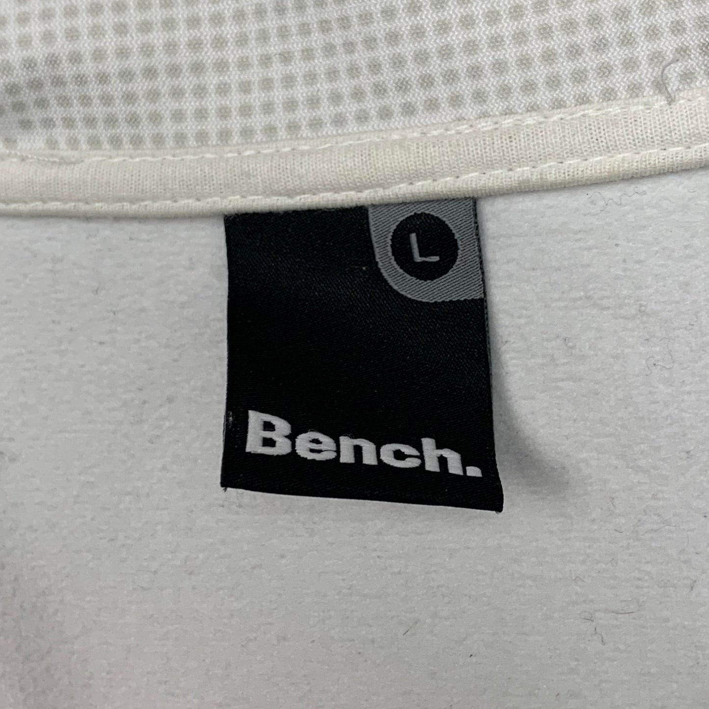 Bench 00s double zip white jumper