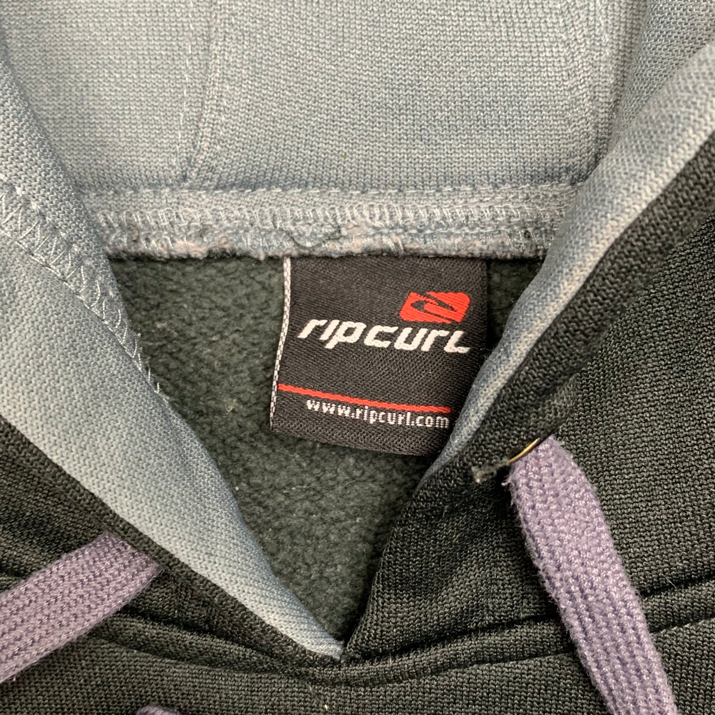 Rip Curl 00s black white graphic hoodie
