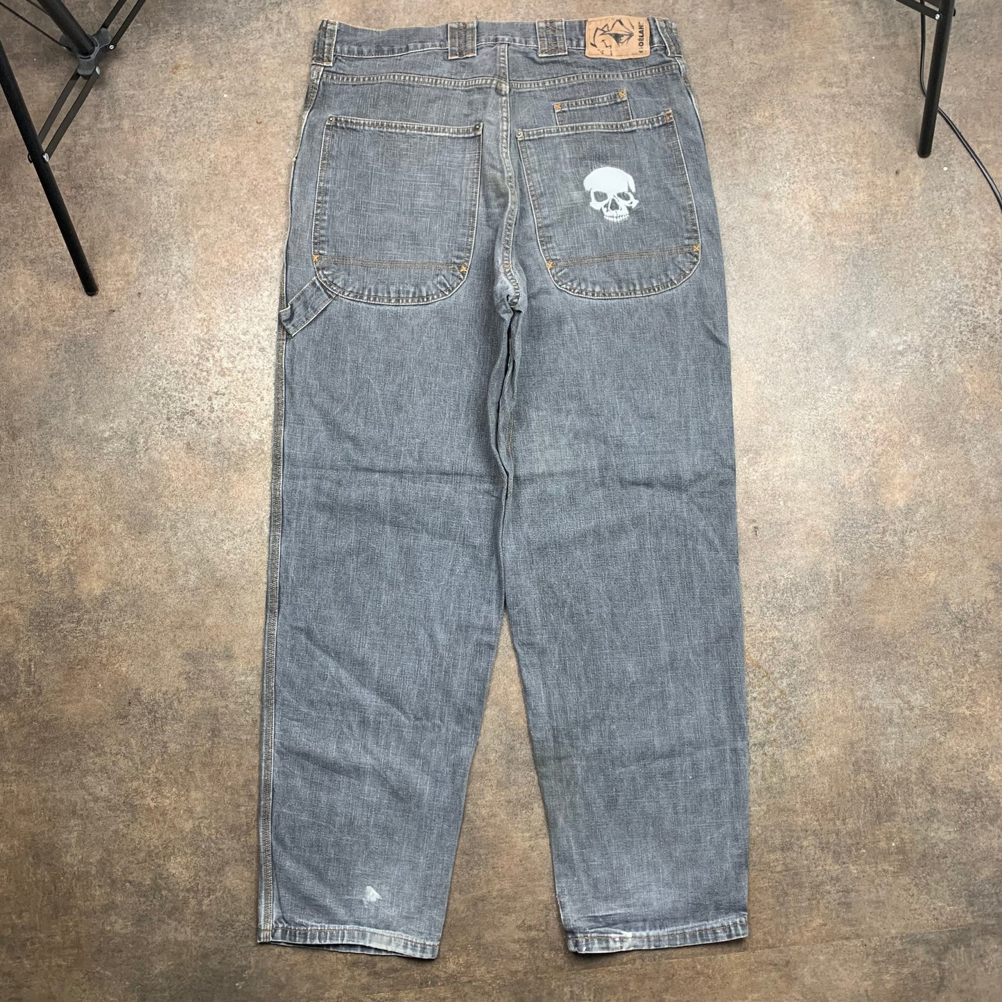 Goeland 00s grey baggy skull jeans