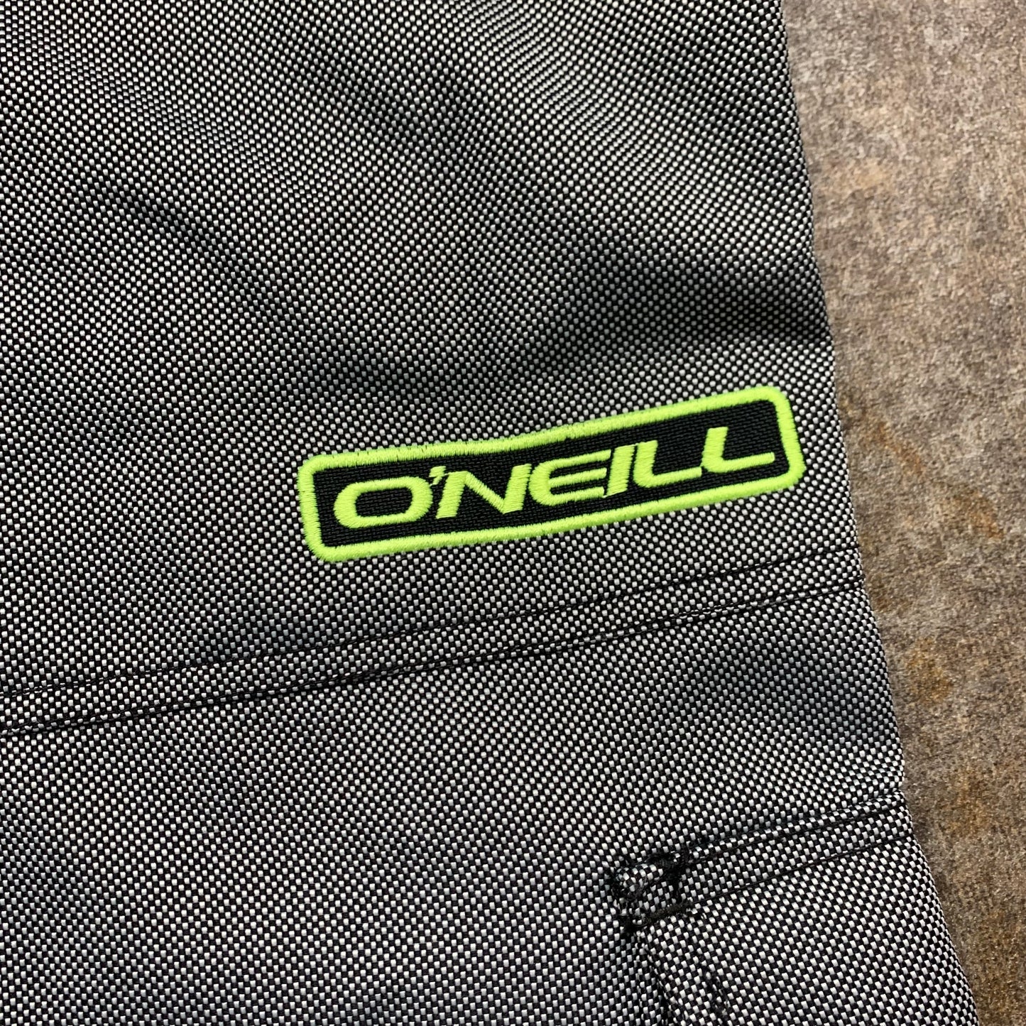 O'Neill 00s grey checkered ski salopettes