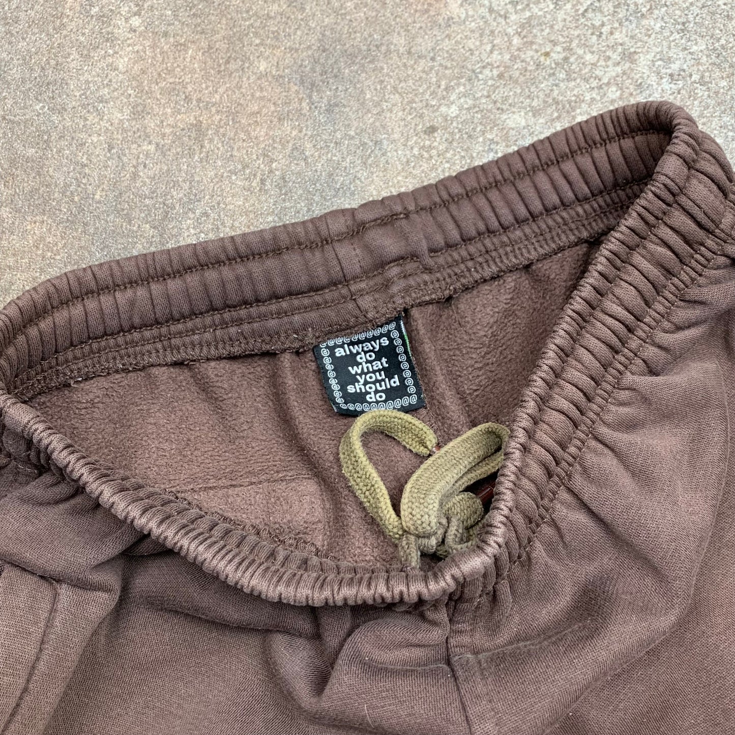 Always Do What You Should Do baggy graphic joggers