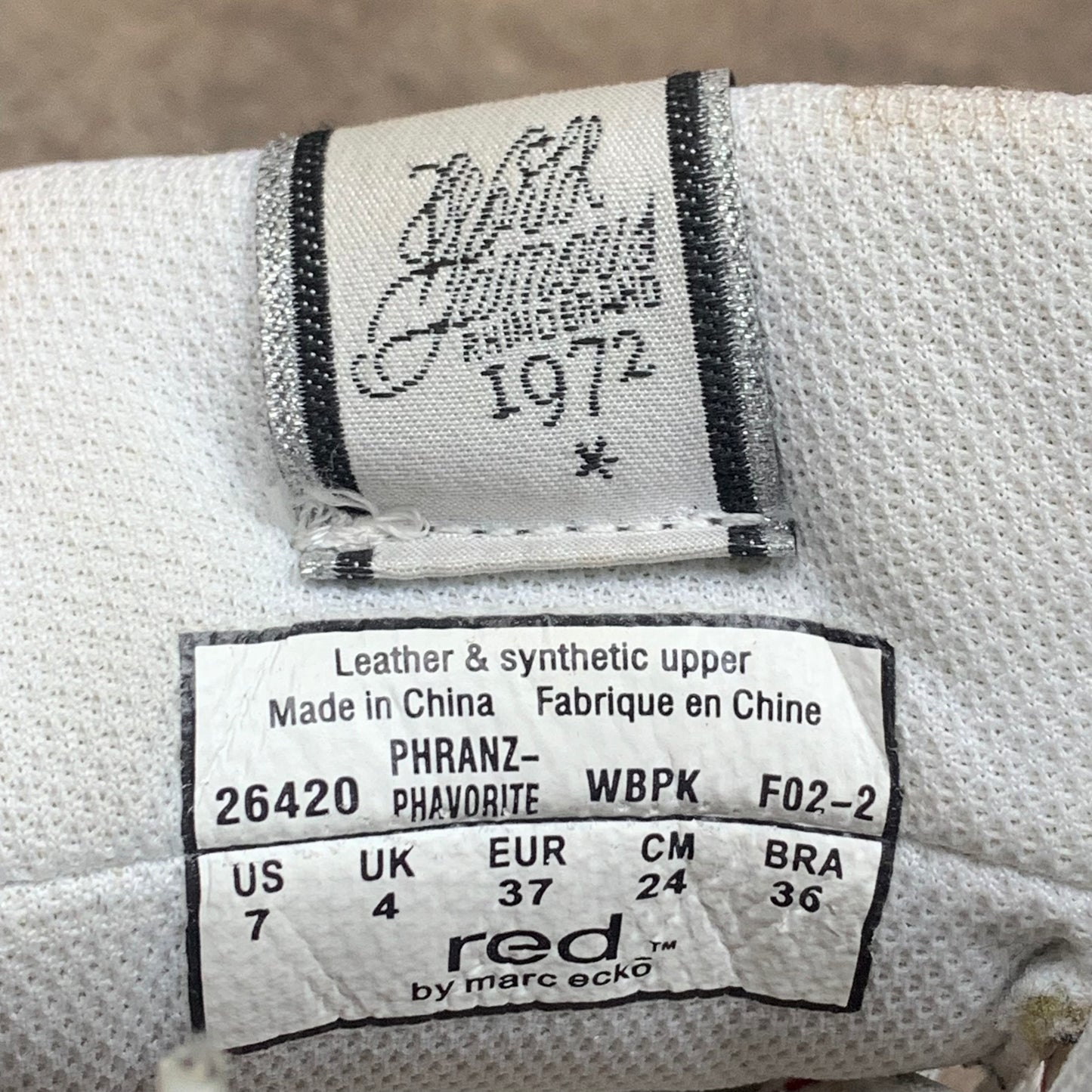Ecko Red 00s white pink scene trainers