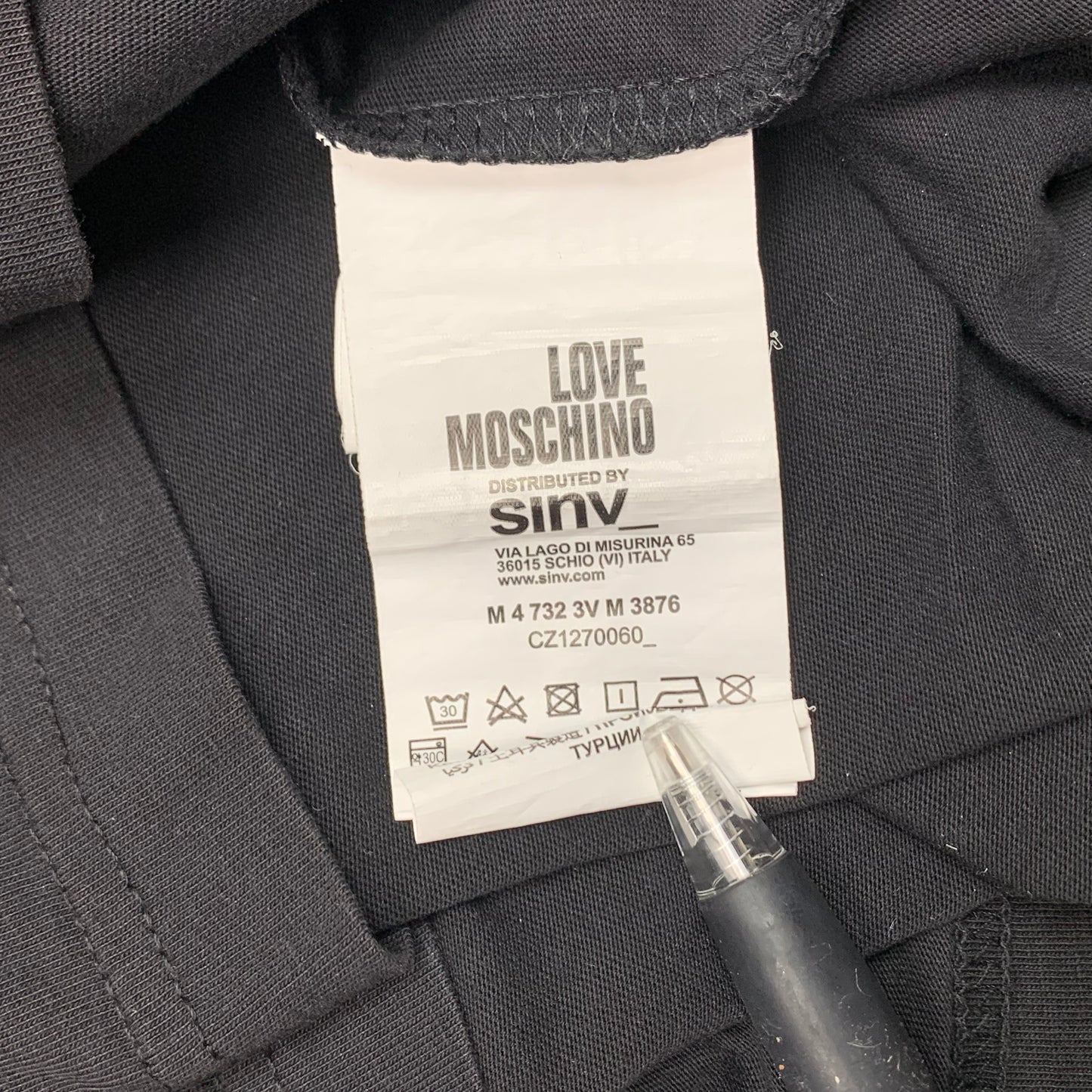 Love Moschino black graphic tee