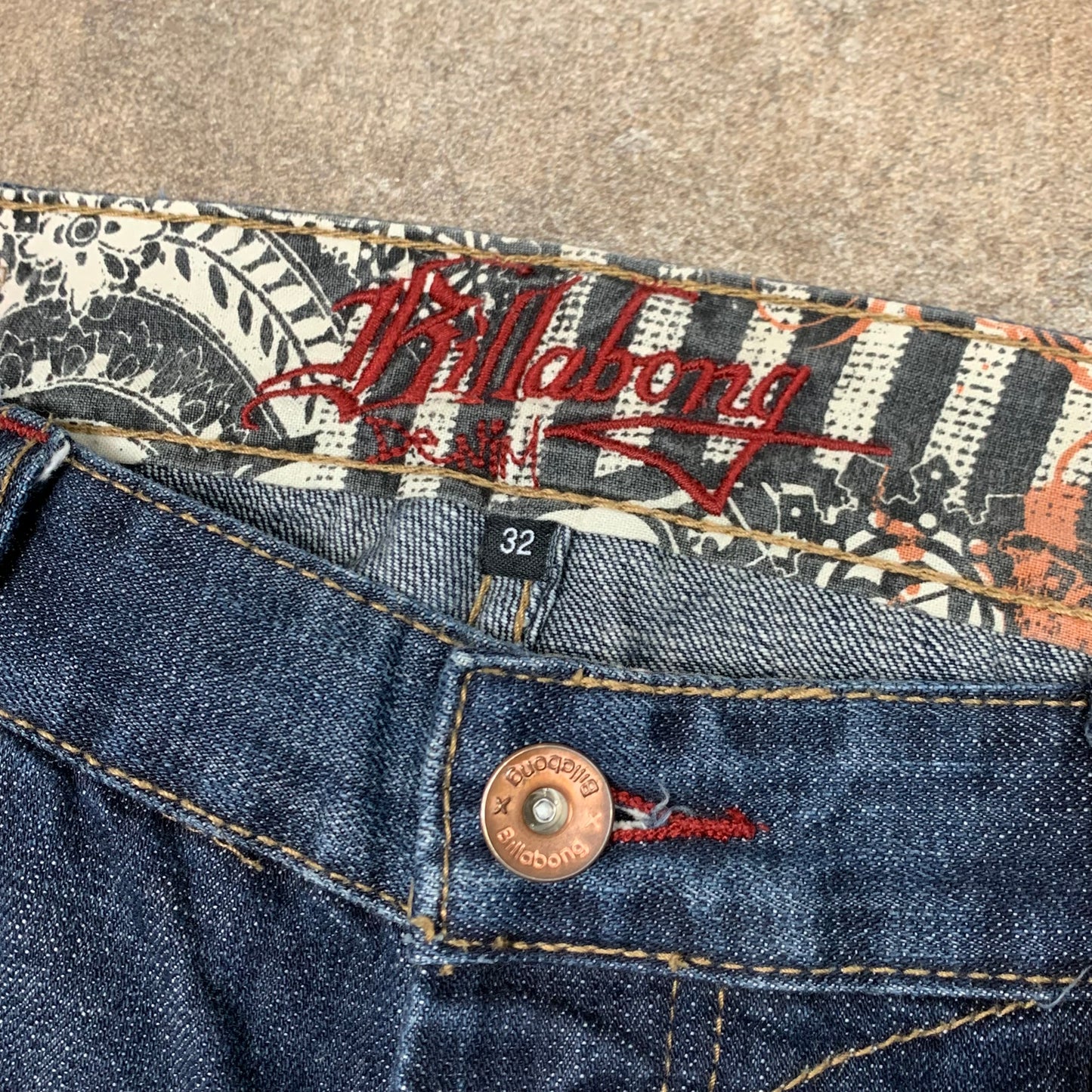 Billabong 00s baggy navy denim jeans
