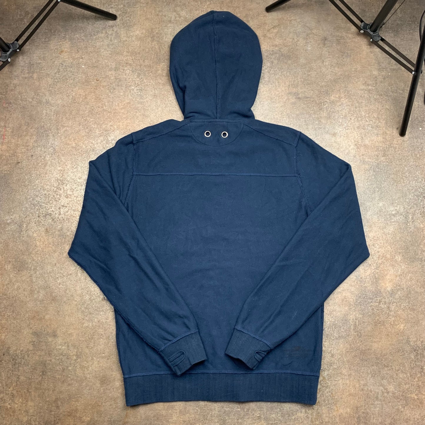 Hurley 00s navy grunge graphic zip hoodie