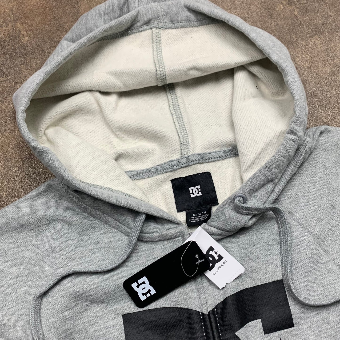DC Shoes grunge graphic zip hoodie
