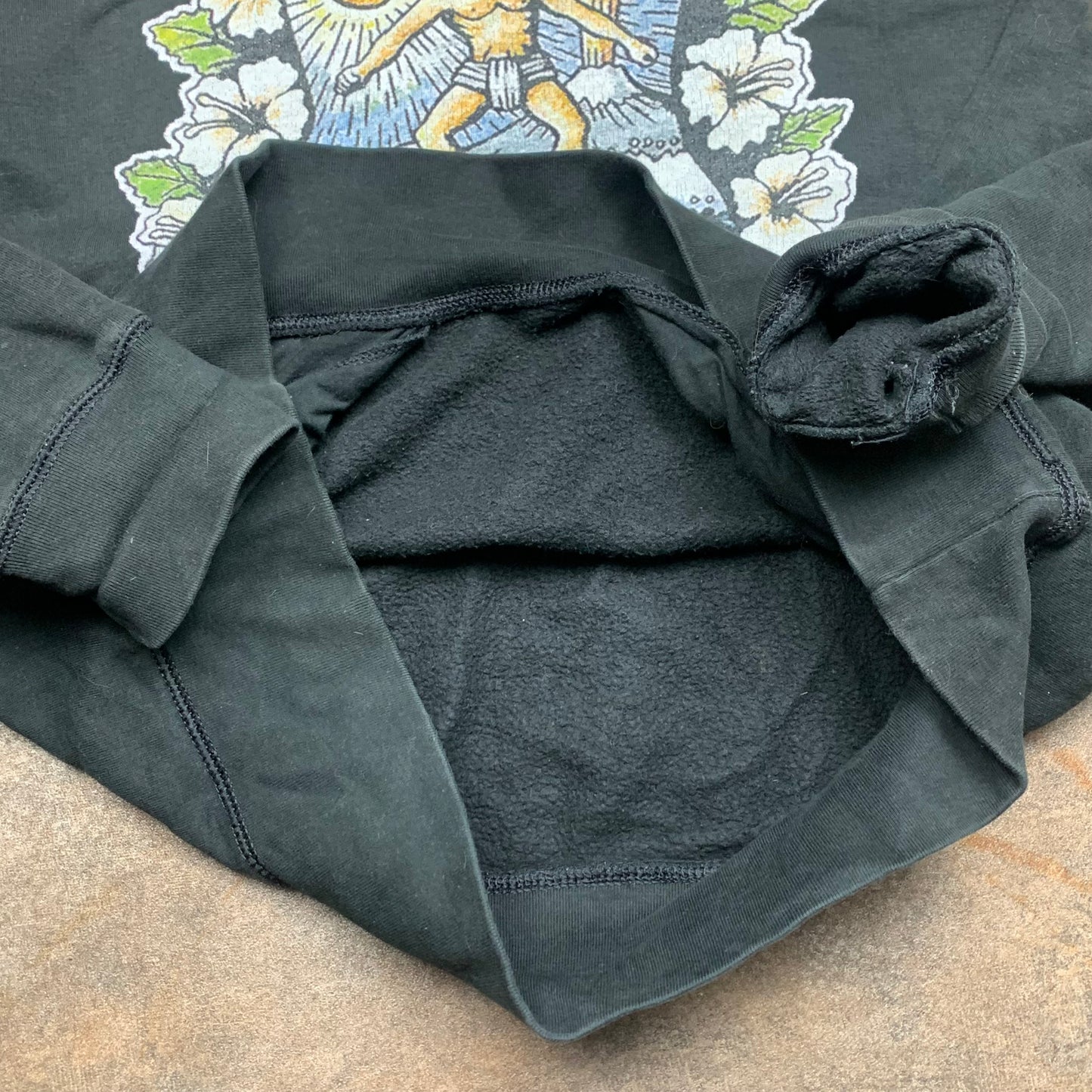 Mambo graphic black boxy hoodie