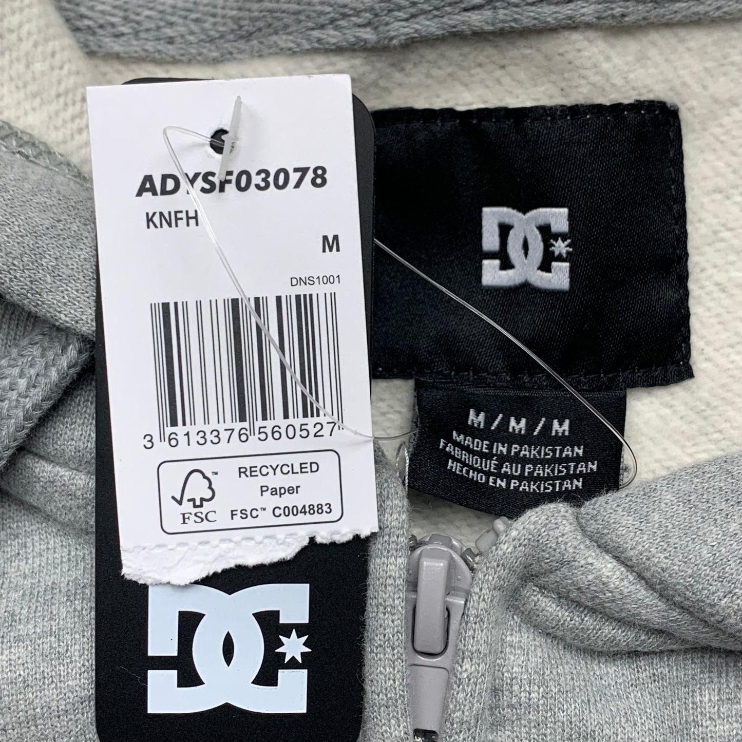 DC Shoes grunge graphic zip hoodie