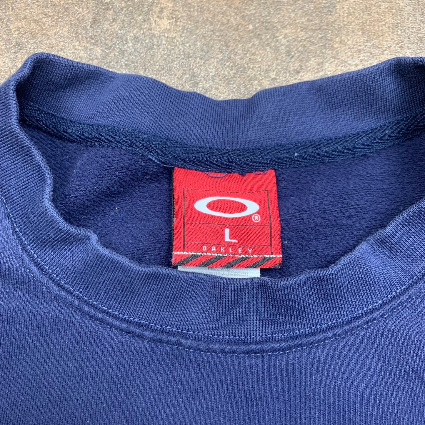 Oakley Software 00s navy boxy logo sweatshirt