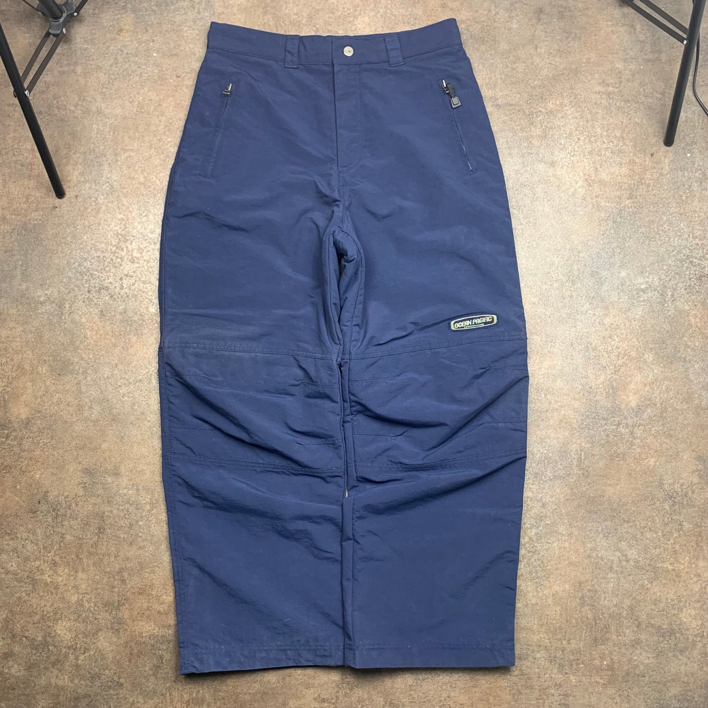 Ocean Pacific 90s navy baggy salopettes