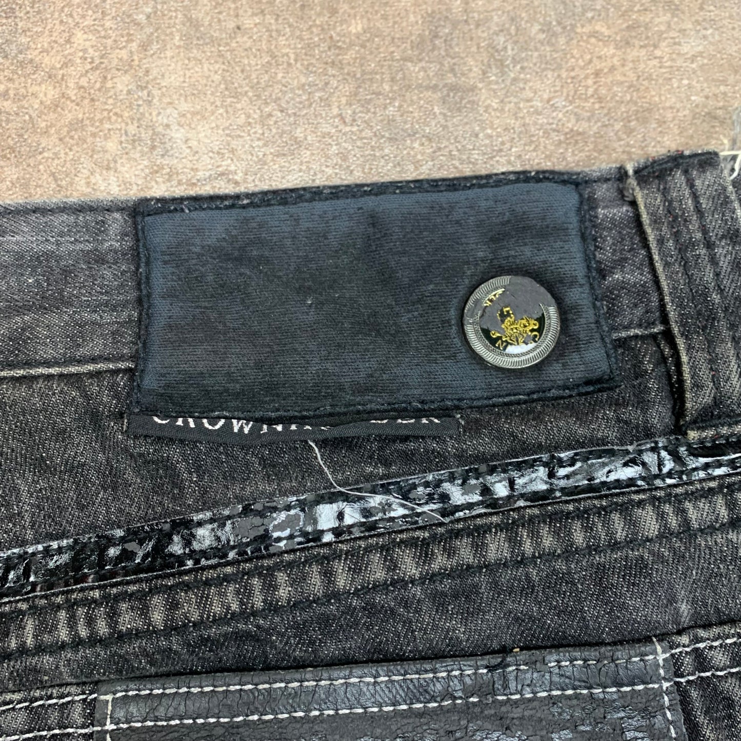 Crown Holder 00s graphic baggy grunge jeans