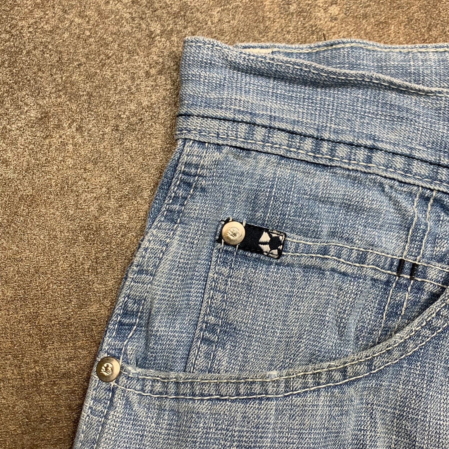 Southpole 00s light blue baggy denim shorts