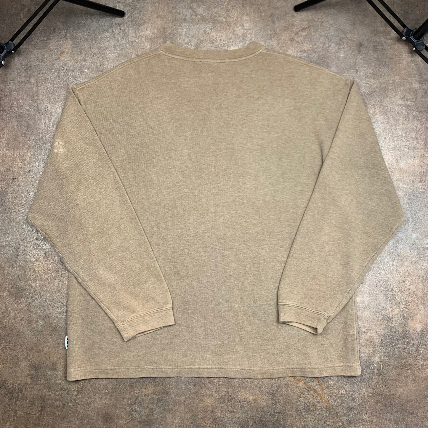 Billabong 00s brown beige v-neck sweater