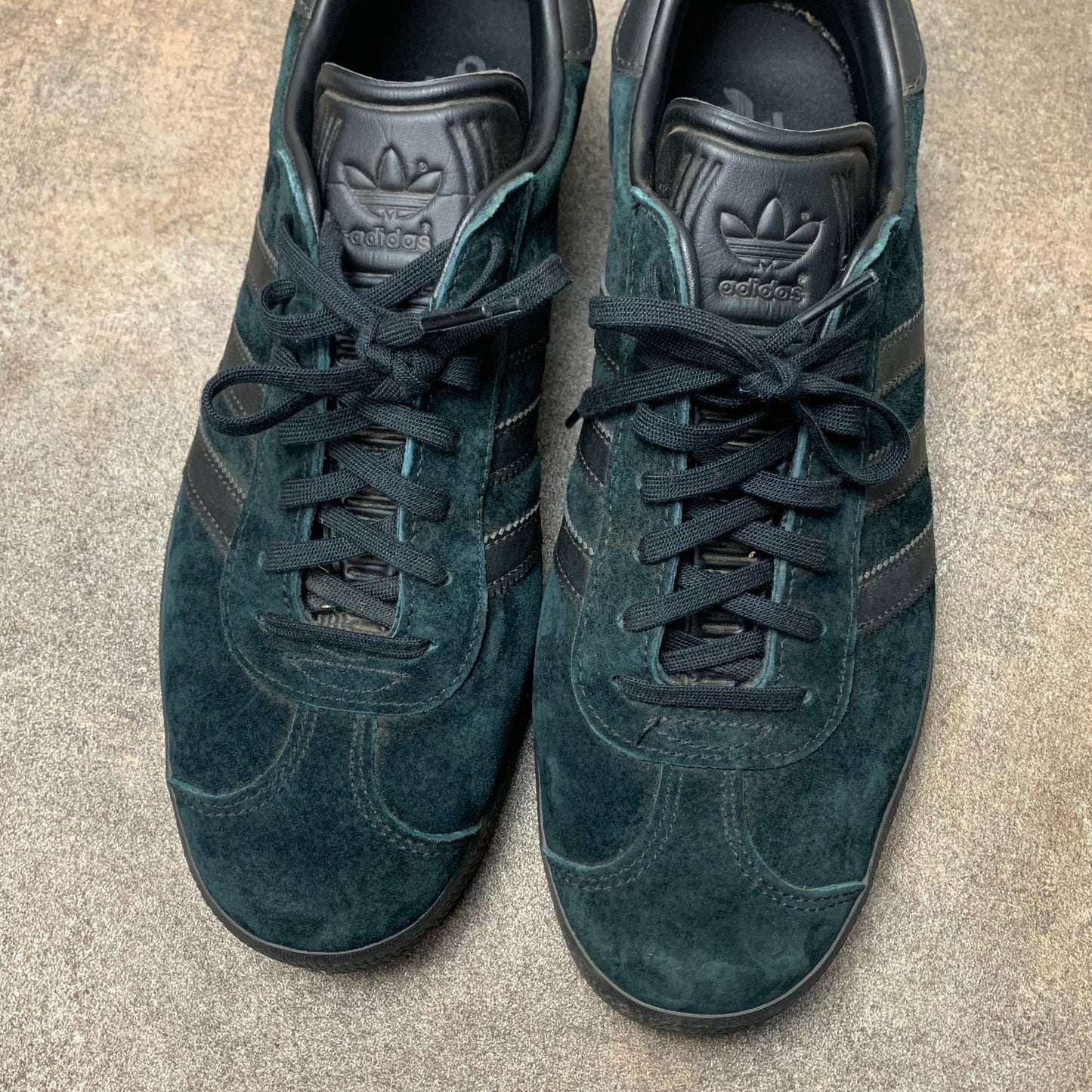 Adidas Gazelle black suede trainers