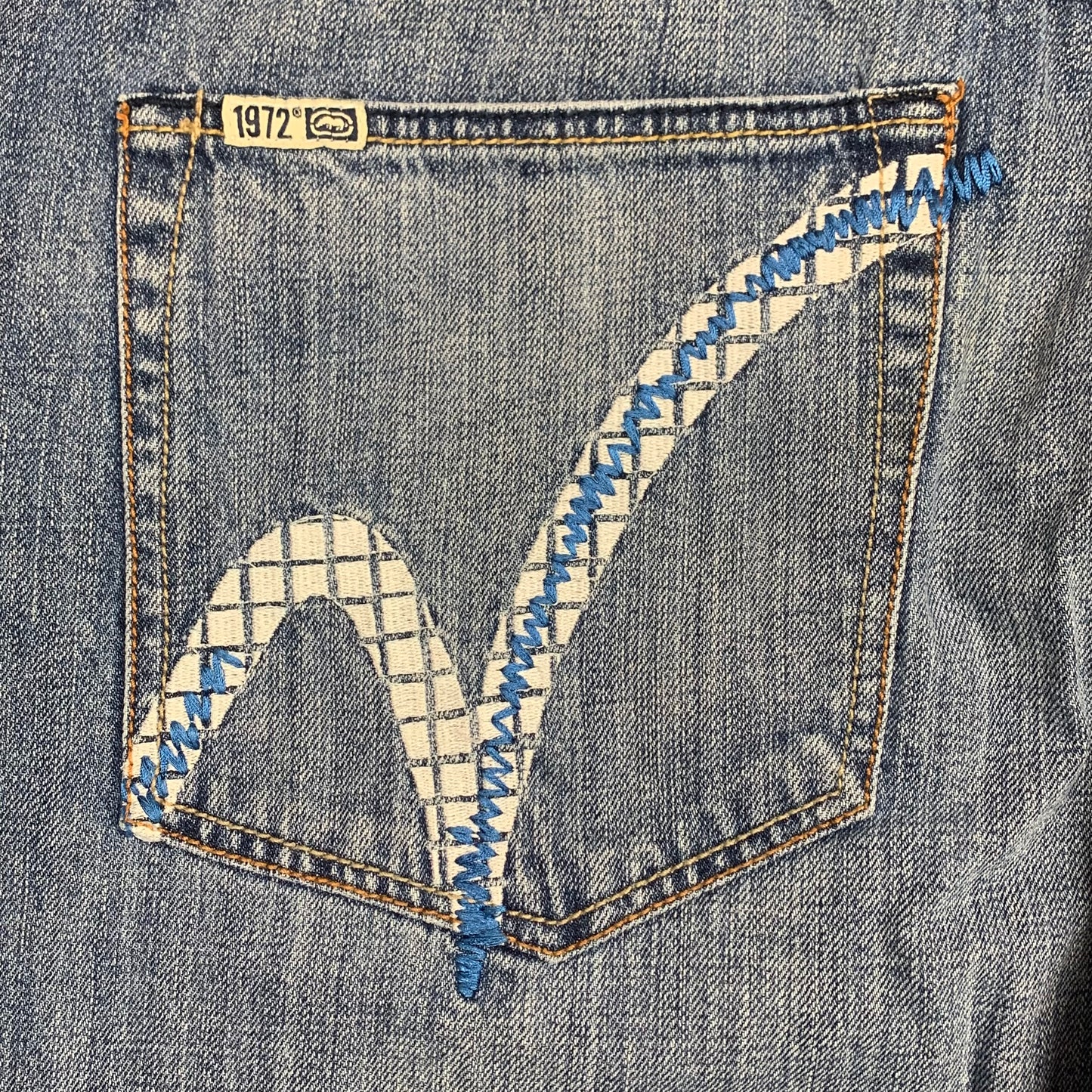 Ecko Unltd. 00s graphic baggy blue jeans