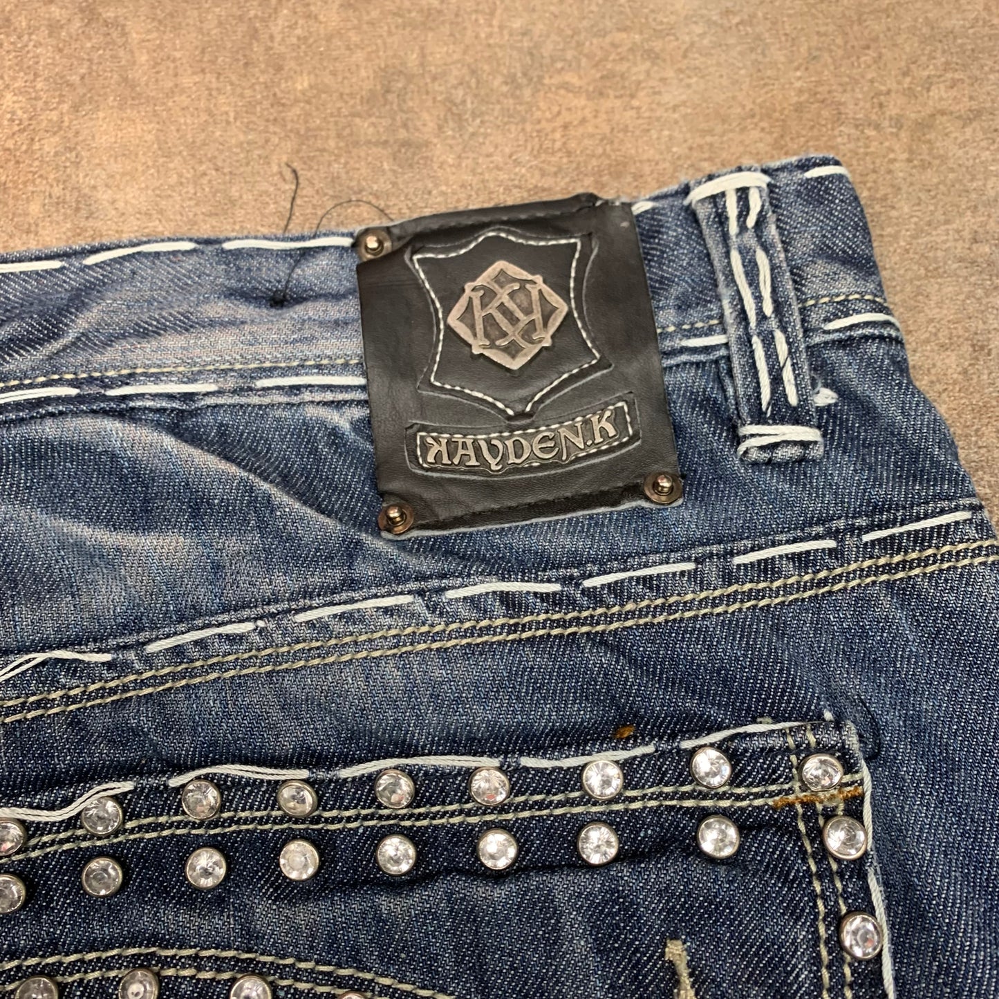Reve Kayden K 00s flared graphic baggy jeans
