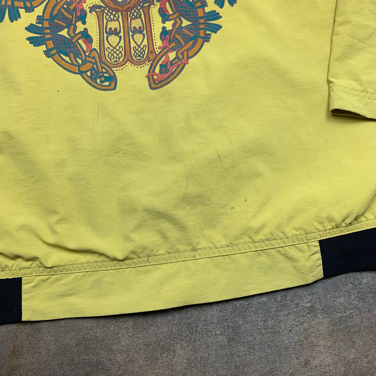 Oxbow 90s yellow graphic boxy zip jacket