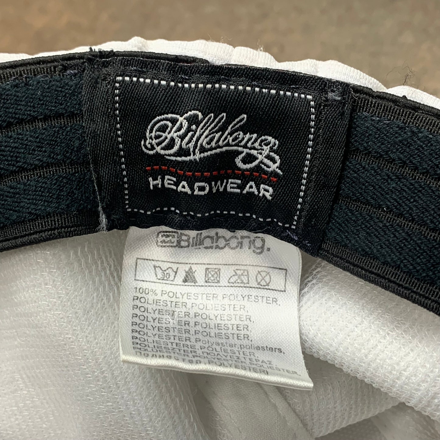 Billabong 00s white surf graphic cap