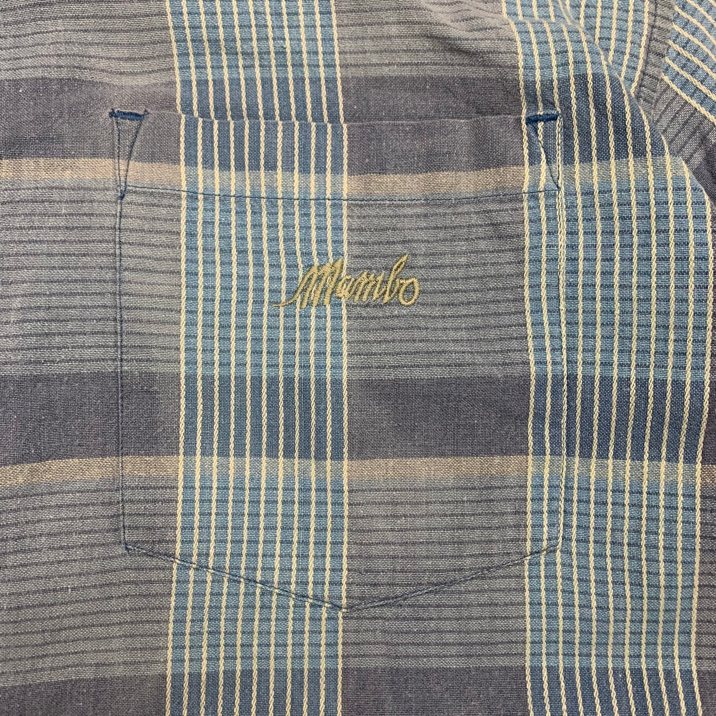 Mambo 90s blue plaid boxy shirt