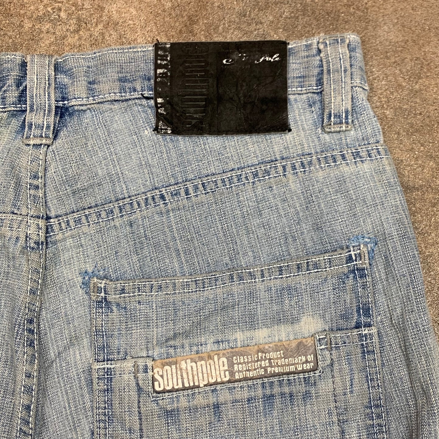 Southpole 00s pale blue baggy cargo jorts