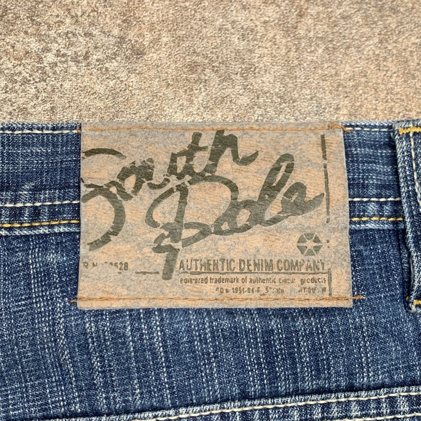 Southpole 00s red tab navy baggy jorts