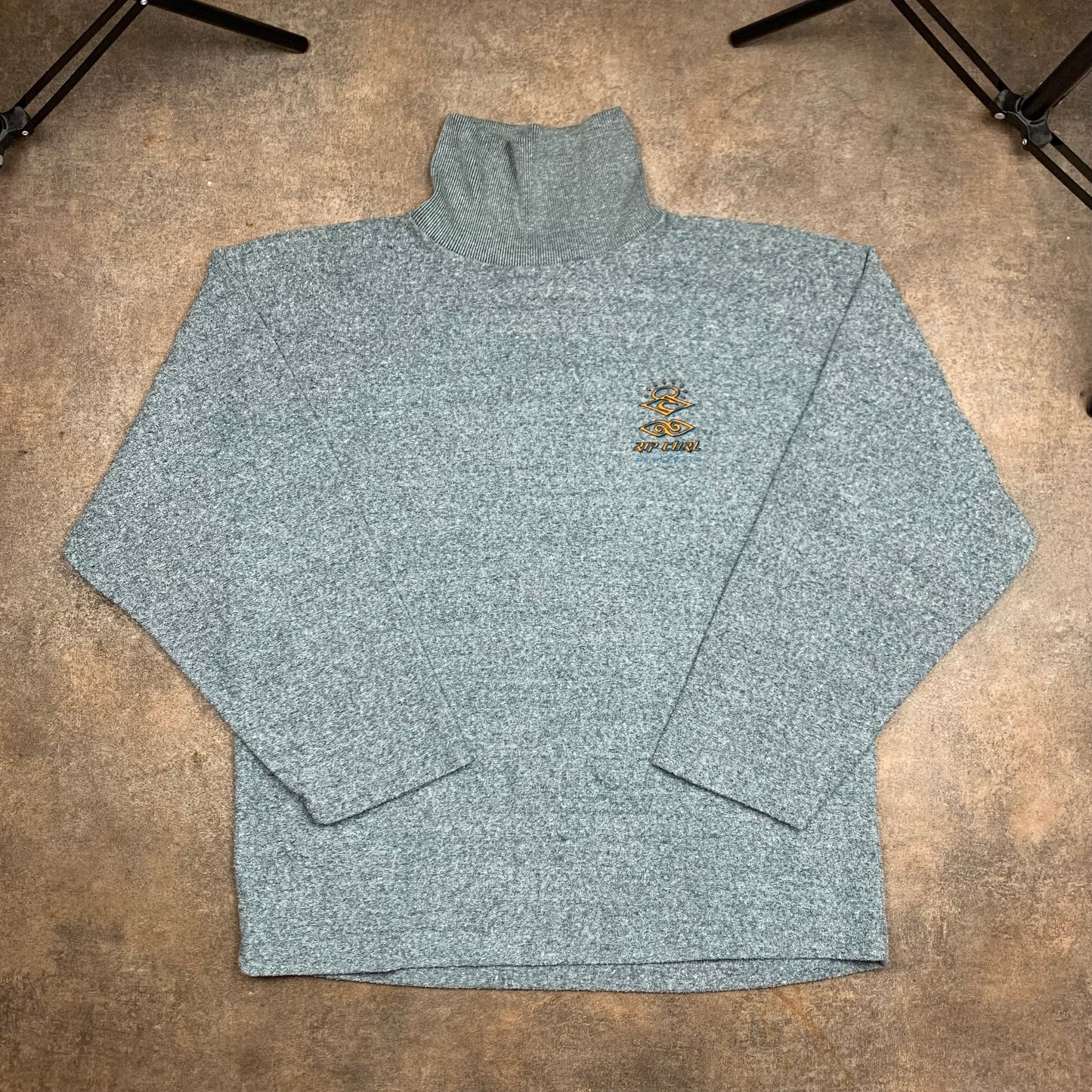 Rip Curl 90s graphic grey turtleneck sweatshirt
