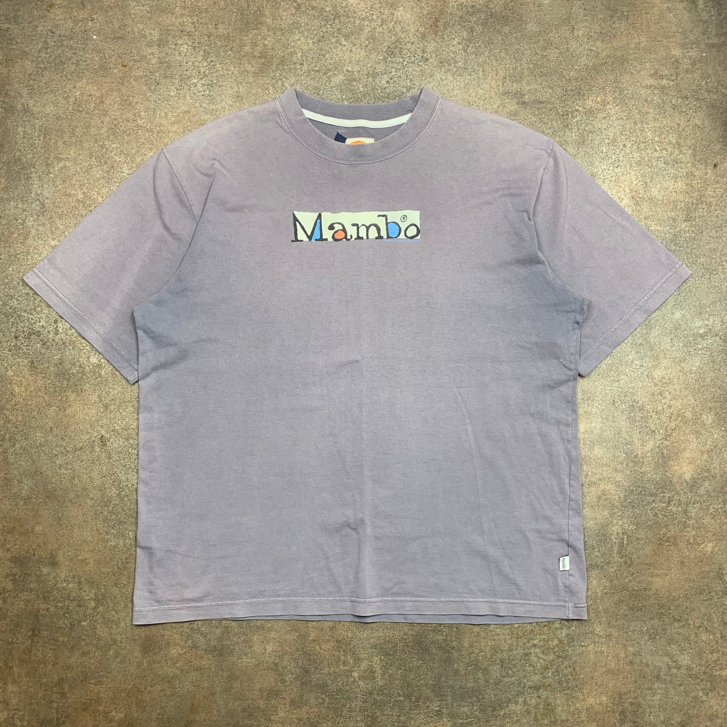 Mambo 00s purple-grey faded graphic tee