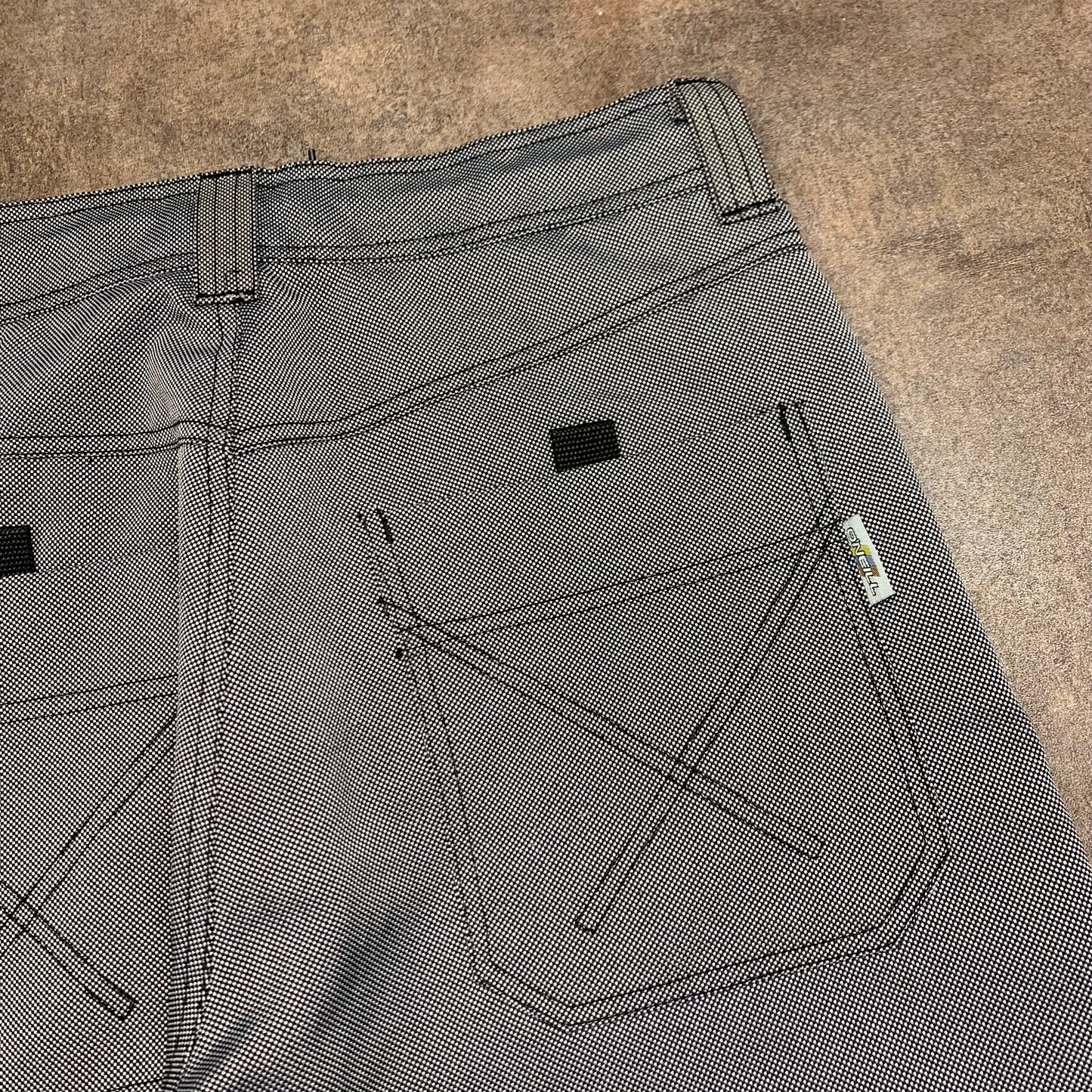 O'Neill 00s grey checkered ski salopettes