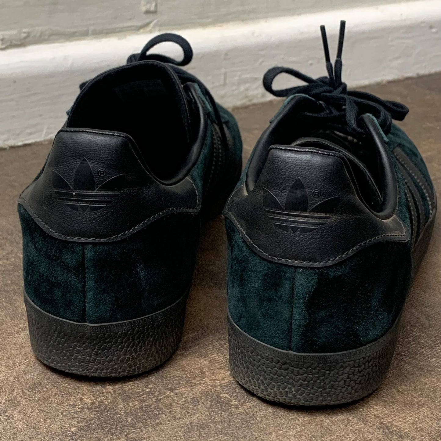 Adidas Gazelle black suede trainers