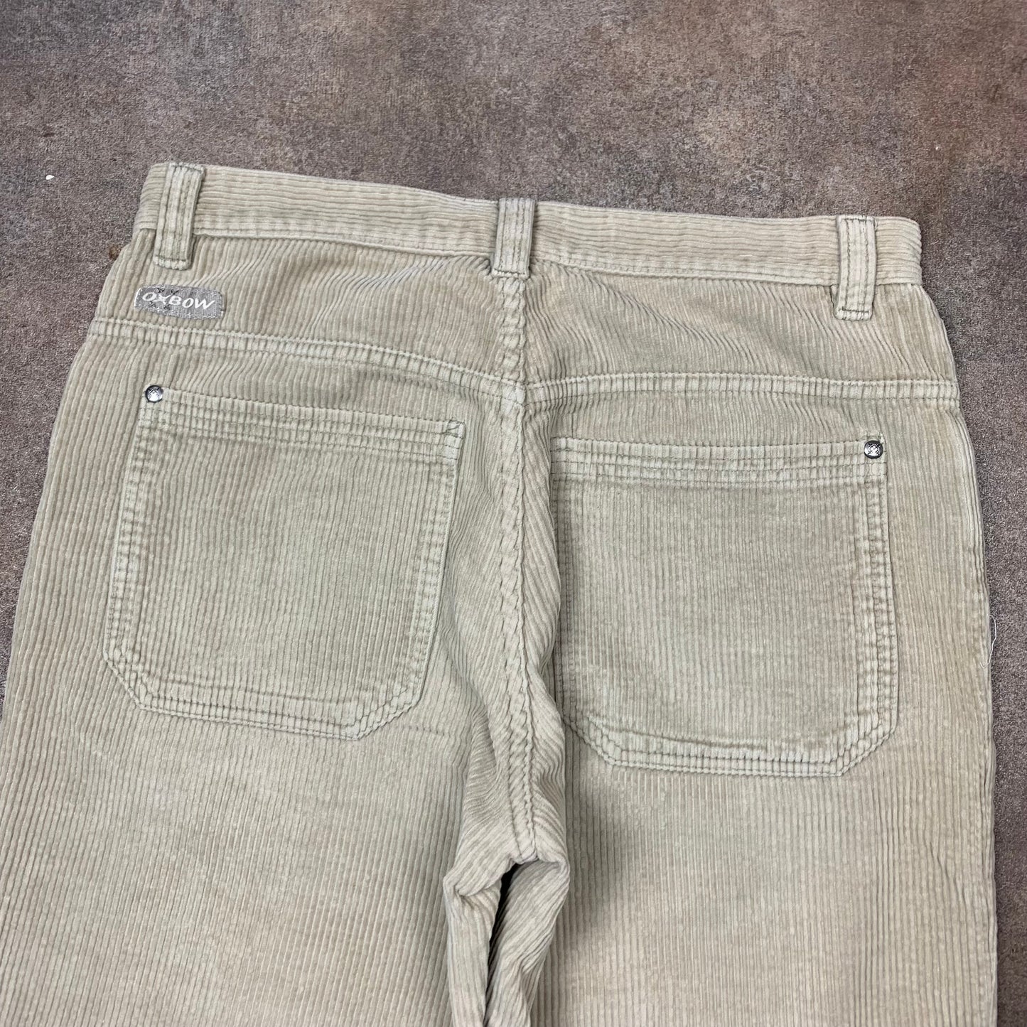 Oxbow 00s cream corduroy baggy jeans (32")