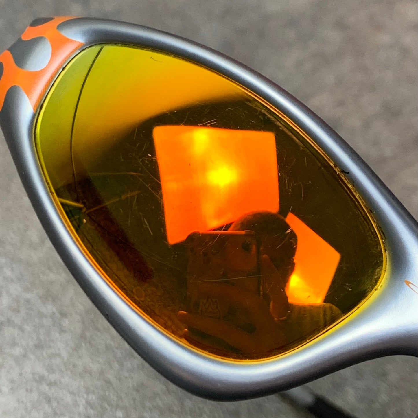 Oakley Software 90s flame graphic Straight Jacket sunglasses