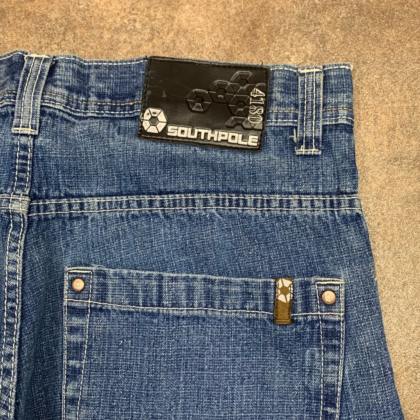 Southpole 00s baggy brown tab jeans