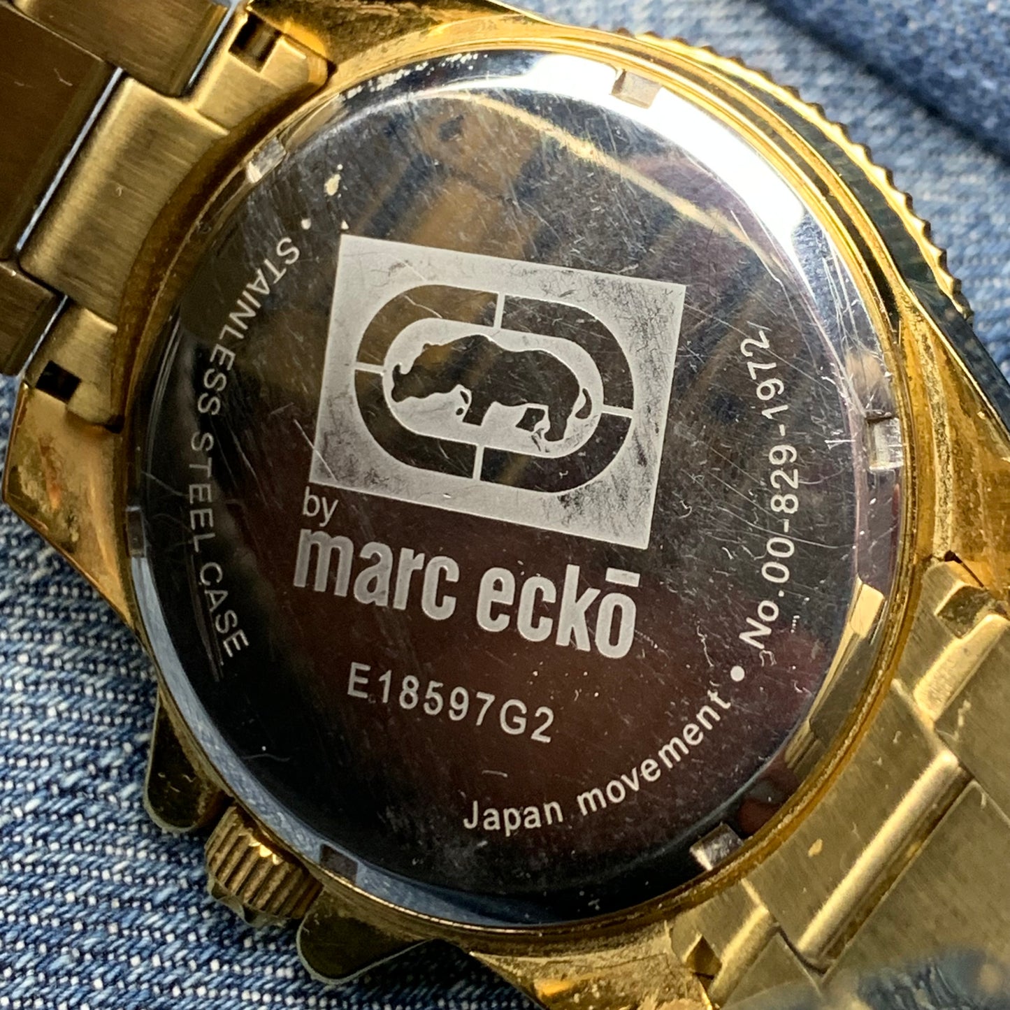 Marc Ecko 00s gold bling watch