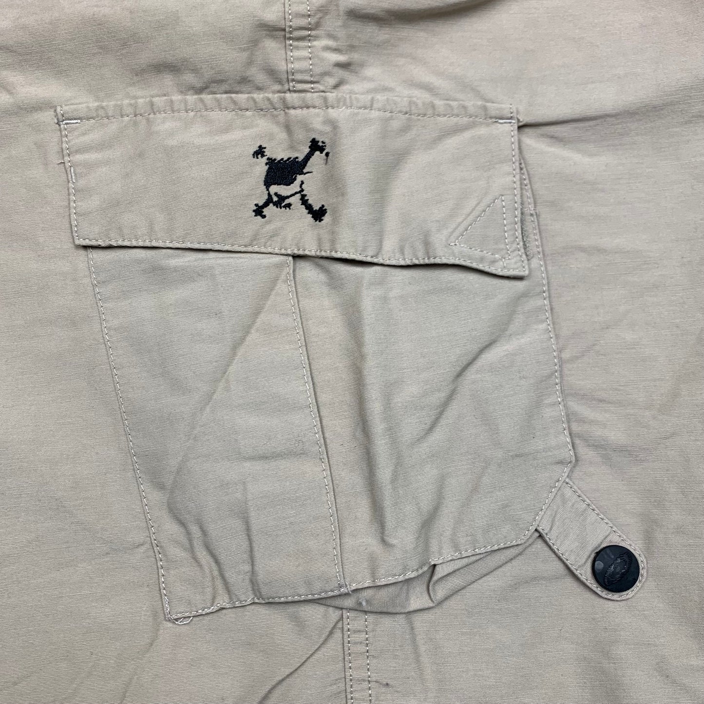 Oakley Software 00s cream baggy cargo shorts
