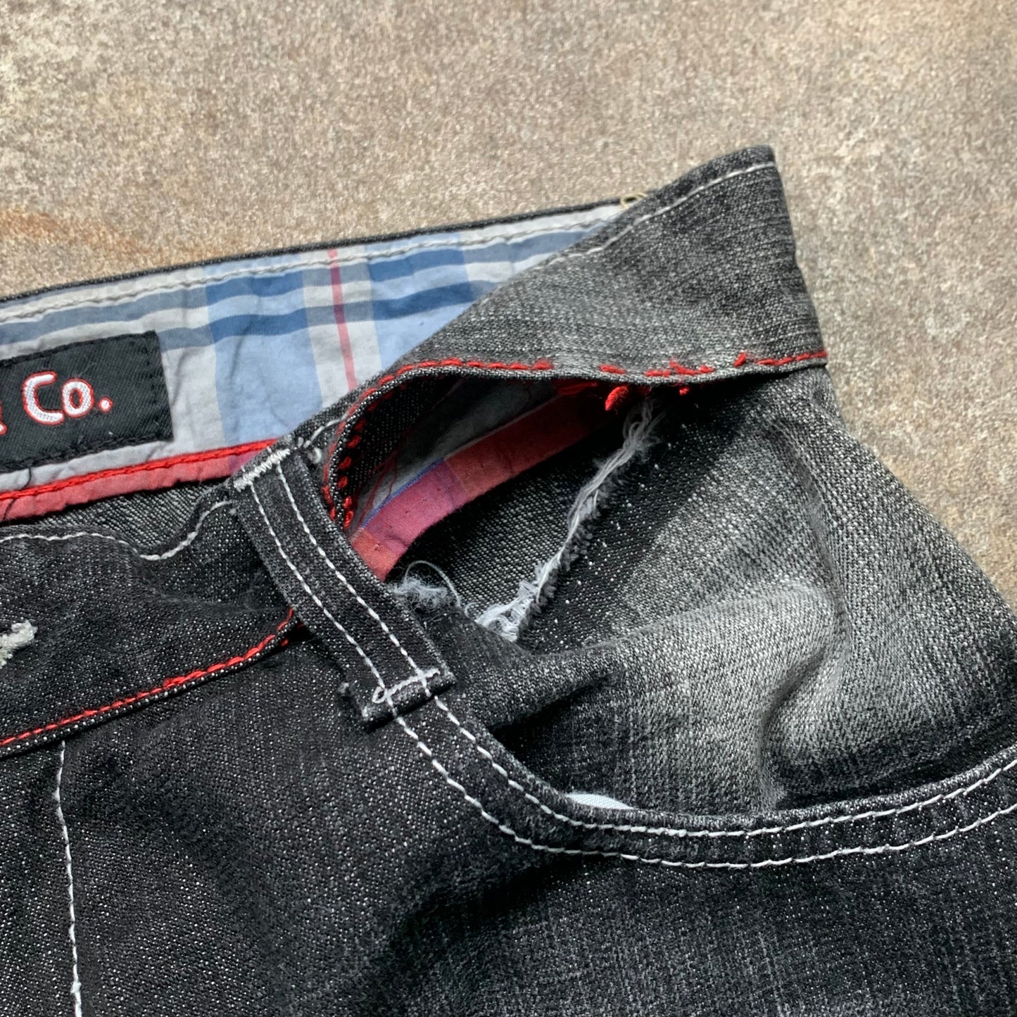 5ive Jungle and Co. baggy embroidered graphic jeans