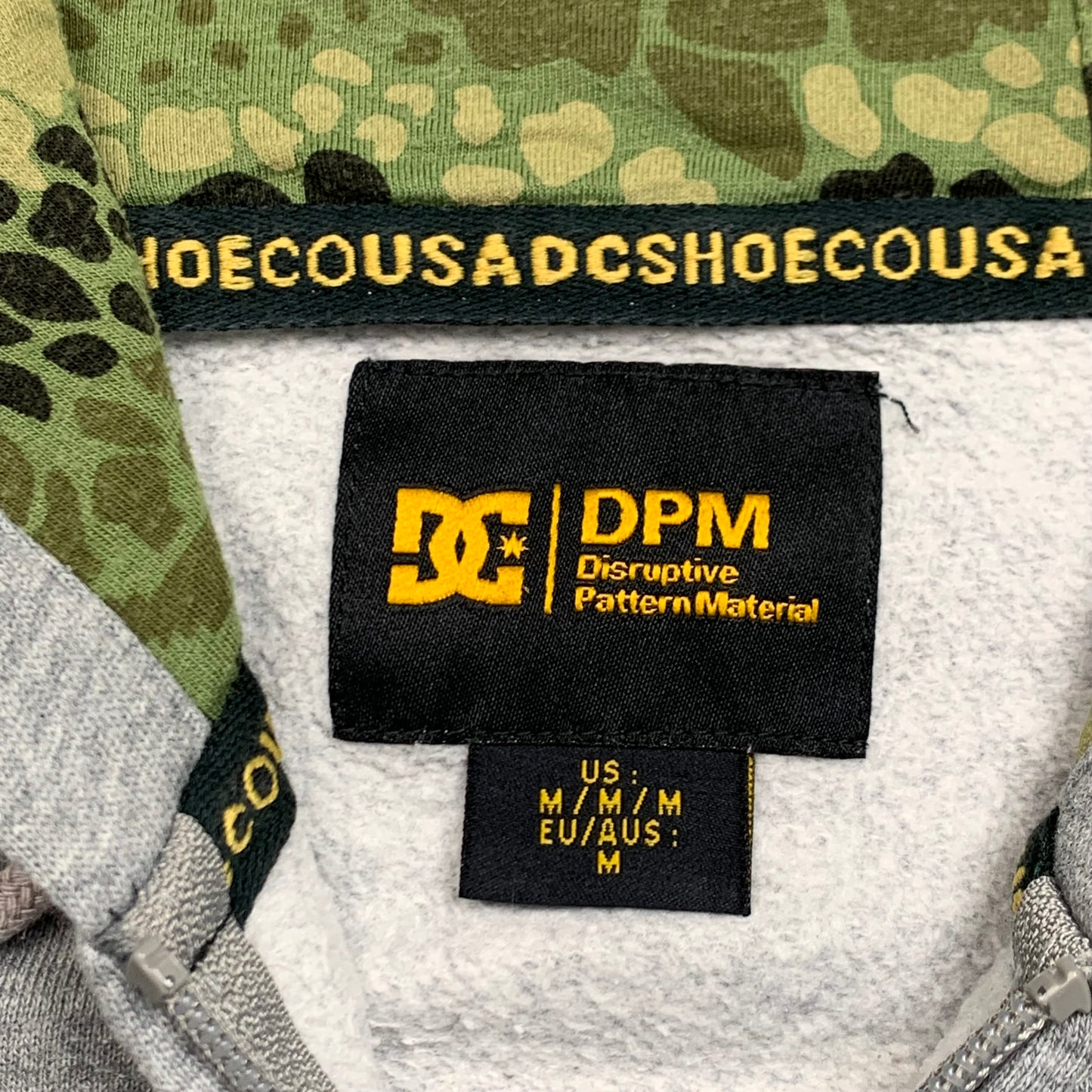 DC Shoes DPM grey graphic zip hoodie