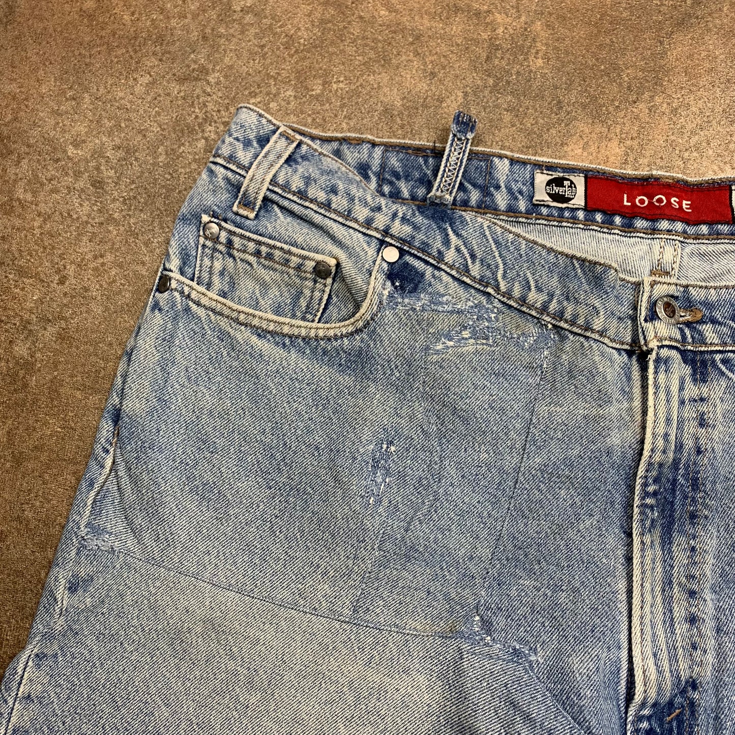 Levi's Silvertab 00s baggy pale blue jorts