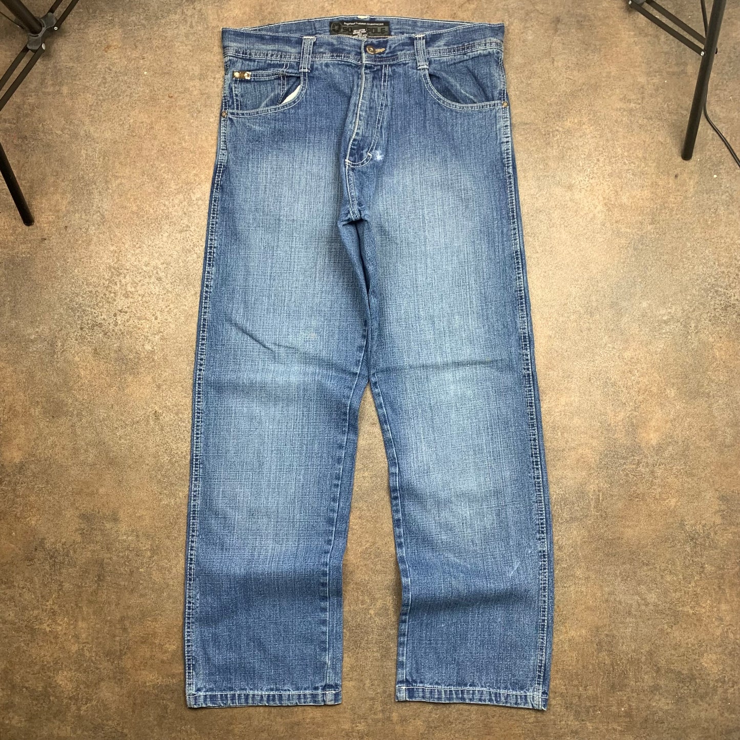 Southpole 00s baggy brown tab jeans