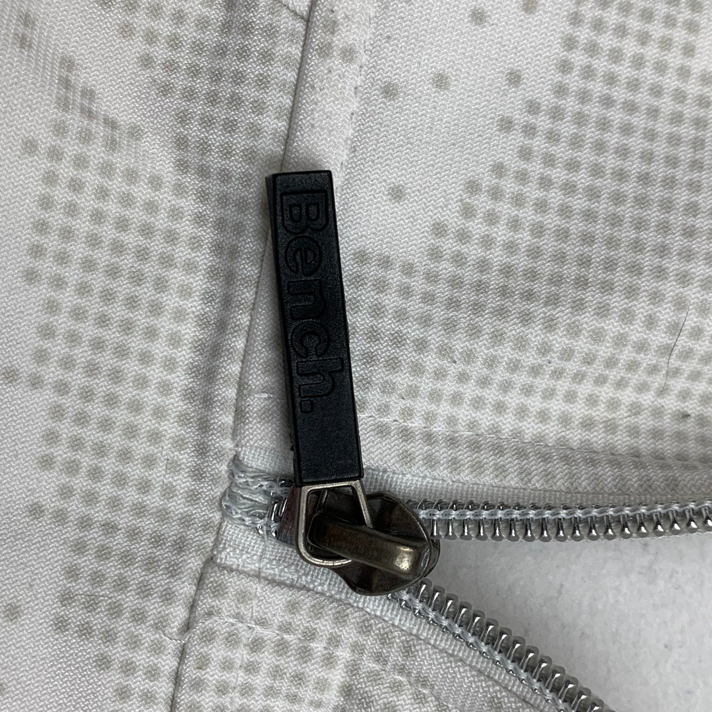 Bench 00s double zip white jumper