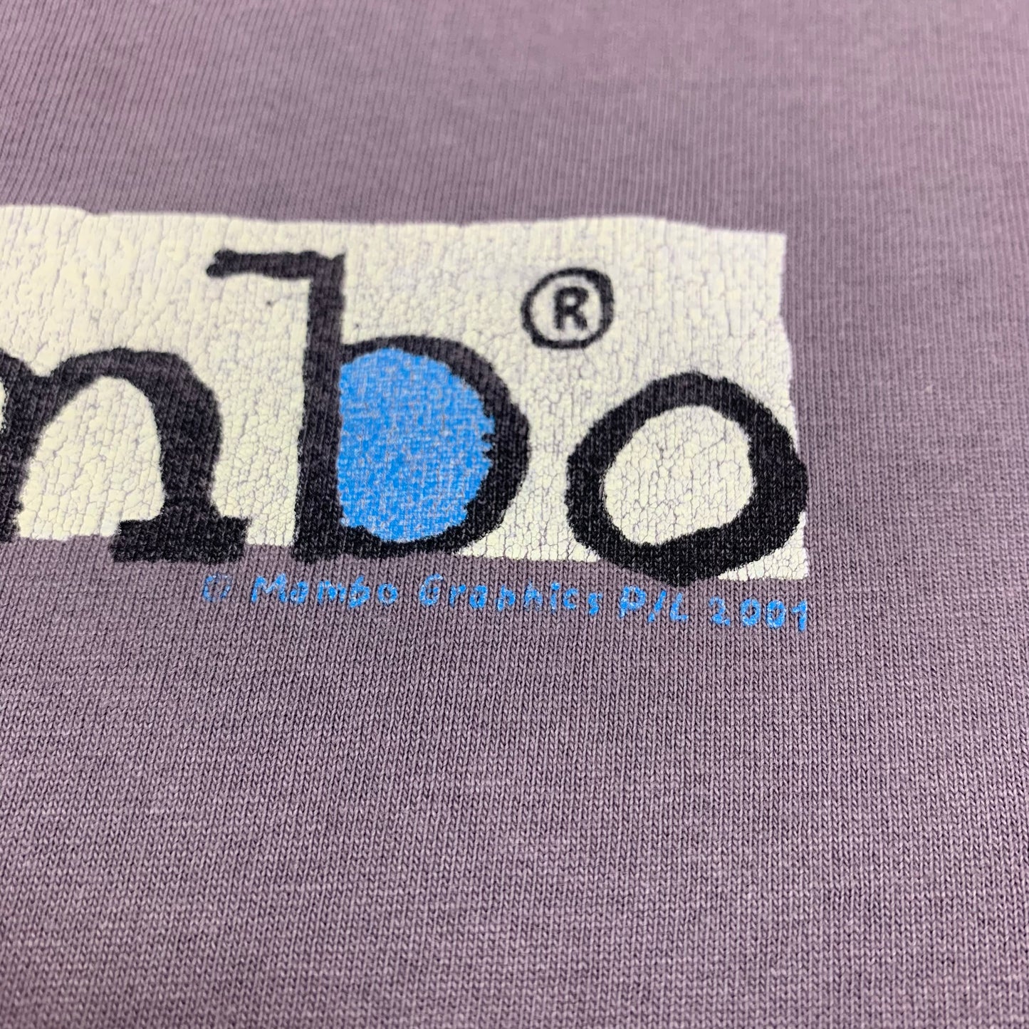 Mambo 00s purple-grey faded graphic tee