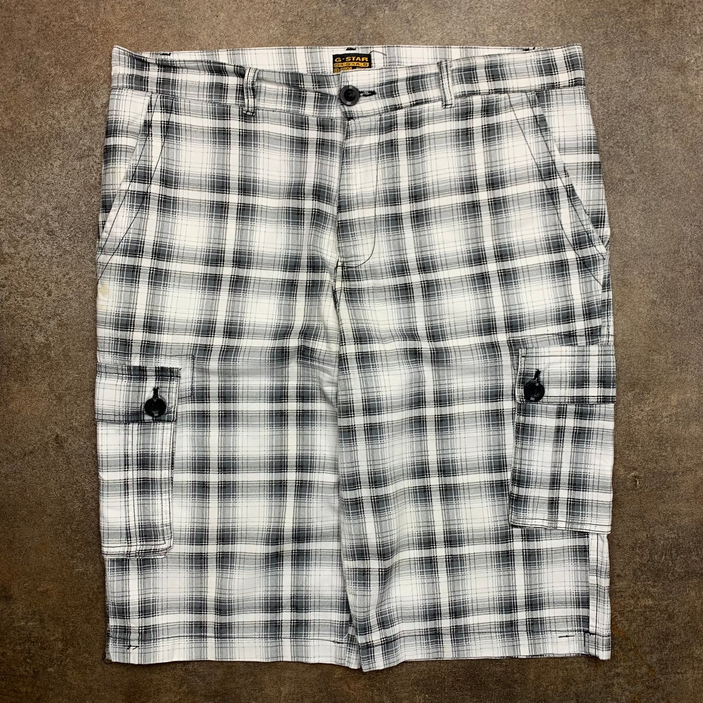 G-Star Raw 00s baggy plaid cargo shorts