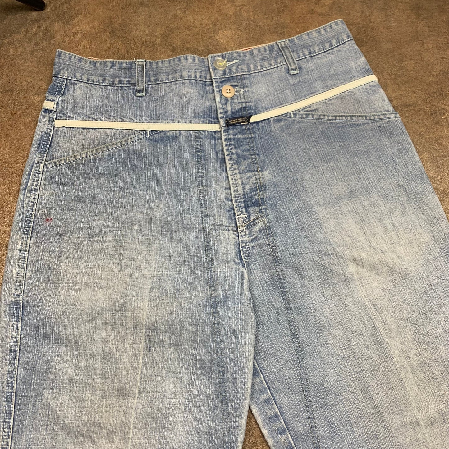 Marithé + François Girbaud 00s baggy light blue jeans